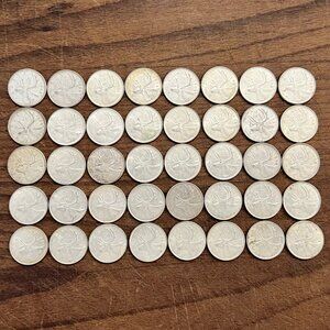 1968 Canada Silver 25 Cent Roll of 40 Quarters!
